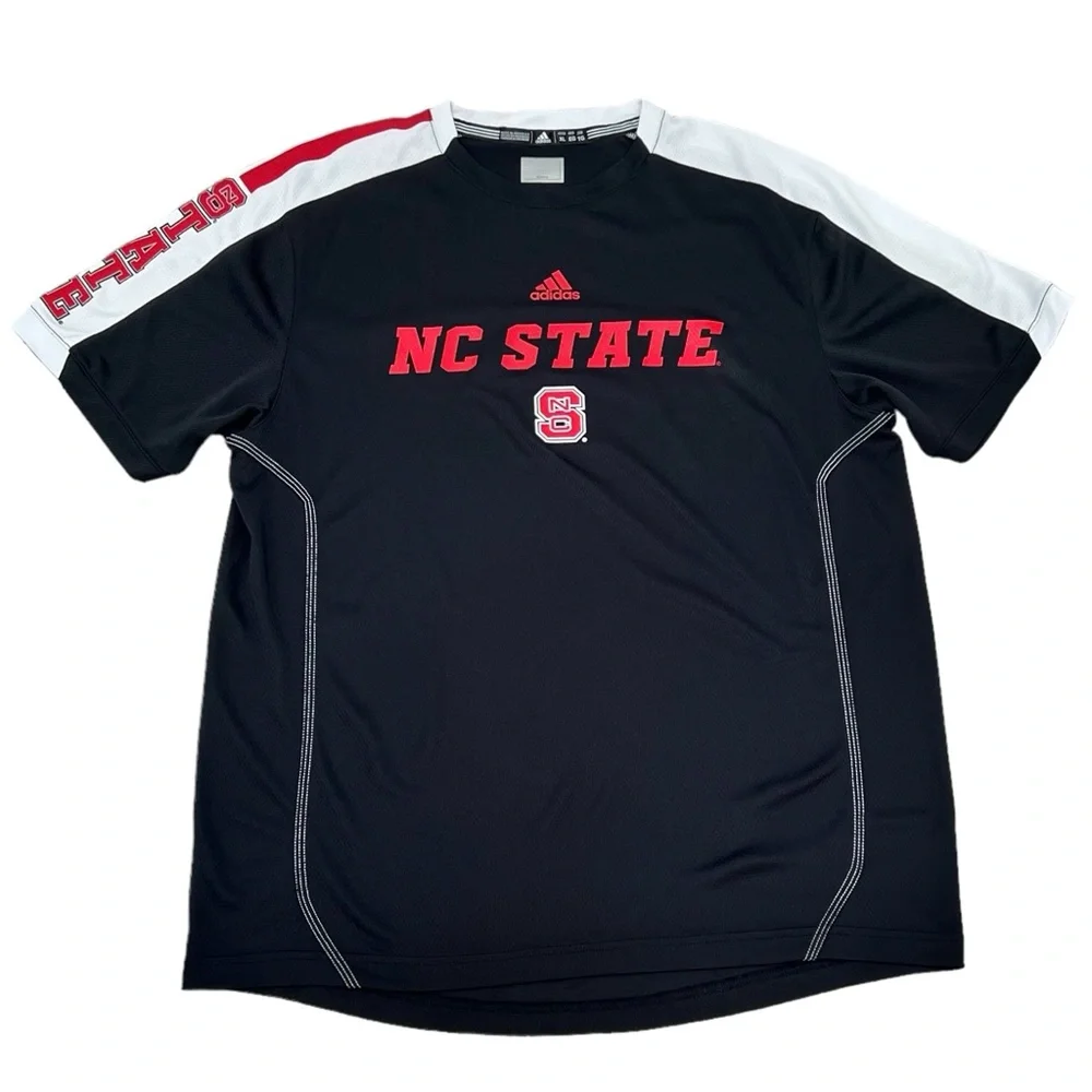 ADIDAS NC STATE BLACK CLIMALITE SHORT SLEEVE T-SHIRT